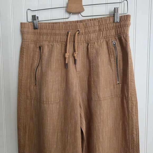 Athleta Cabo Linen Textured Wide Leg Pant, Rain Dance Size 6 - Picture 7 of 8